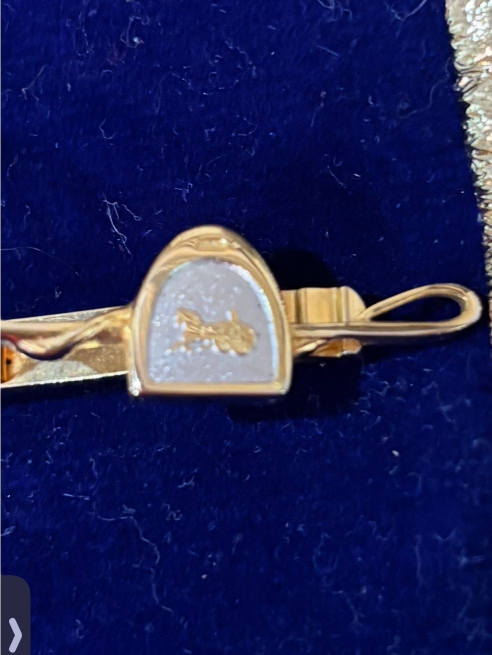 Vintage Celine  Gold Tone Tie Clip